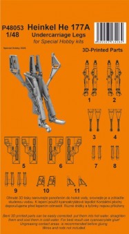 CMK 129-P48053 Heinkel He 177A Undercarriage Legs for Special Hobby 1:48