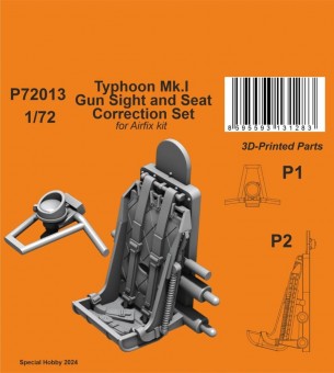 CMK 129-P72013 Typhoon Mk.I Gun Sight and Seat Correction Set  1:72