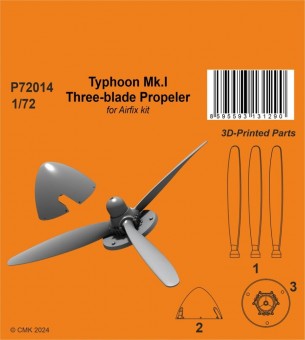 CMK 129-P72014 Typhoon Mk.I Three-blade Propeler 1:72