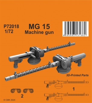 CMK 129-P72018 MG 15 German WWII  Machine gun (2 pcs) 1:72