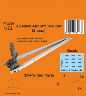 CMK 129-P72020 US Navy Aircraft Tow Bar (2 pcs.) 1:72