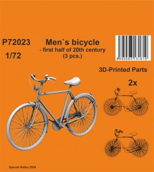 CMK 129-P72023 Men's bicycle - first half of 20th century (3 pcs.) 1:72