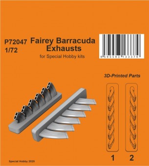 CMK 129-P72047 Fairey Barracuda Exhausts for Special Hobby 1:72