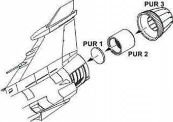 CMK 129-Q48066 JAS-39C D Exhaust nozzle for Italeri 1:48