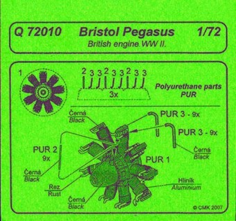 CMK 129-Q72010 Bristol Pegasus British engine 1:72