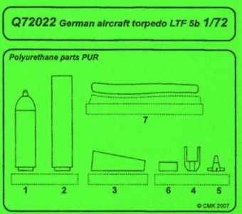 CMK 129-Q72022 German aircraft torpedo LTF 5b 1:72