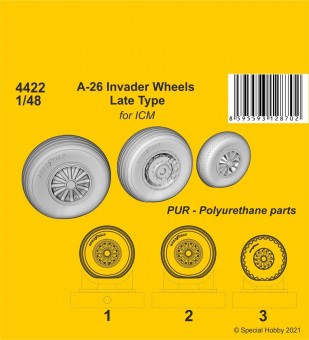 CMK 4422 A-26 Invader Wheels Late Type / for ICM kit 1:48
