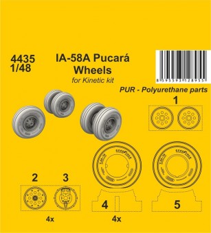 CMK 4435 IA-58A Pucara Wheels (Kinetic kit) 1:48