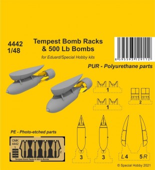 CMK 4442 Tempest Bomb Racks & 500 Lb Bombs 1:48