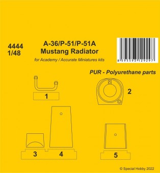 CMK 4444 A-36 Apache / P-51 / P-51A Mustang Radiator 1:48