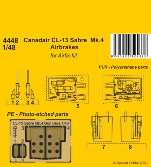 CMK 4448 Canadair CL-13 Sabre Mk.4 Airbrakes 1:48