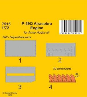 CMK 7515 P-39Q Airacobra Engine 1/72