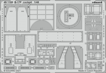 Eduard 491180 B-17F cockpit 1/48 for HKM 1:48