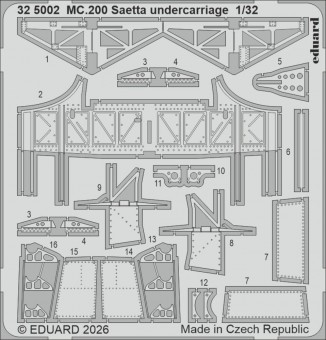 Eduard 325002 MC.200 Saetta undercarriage for Italeri 1:32