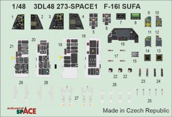 Eduard 3DL48273 F-16I SUFA SPACE for Great Wall Hobby 1:48