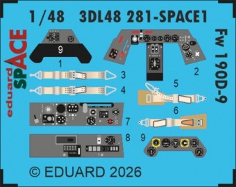 Eduard 3DL48281 Fw 190D-9 SPACE 1/48 for Miniart 1:48