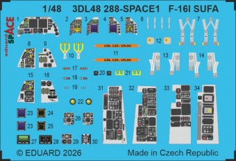 Eduard 3DL48288 F-16I SUFA SPACE for Kinetic 1:48