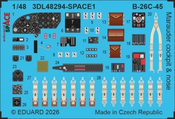 Eduard 3DL48294 B-26C-45 Marauder cockpit & nose SPACE for ICM 1:48