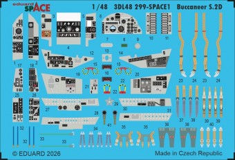 Eduard 3DL48299 Buccaneer S.2D SPACE for Trumpeter 1:48