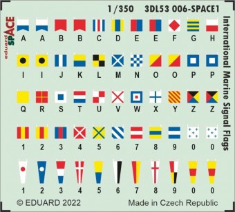 Eduard 3DL53006 International Marine Signal Flags SPACE for 1:350