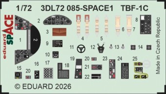 Eduard 3DL72085 TBF-1C SPACE for Hobby Boss 1:72