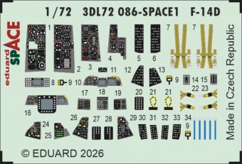 Eduard 3DL72086 F-14D SPACE for Tamiya 1:72