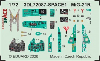 Eduard 3DL72087 MiG-21R SPACE for Eduard 1:72