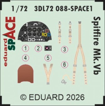 Eduard 3DL72088 Spitfire Mk.Vb SPACE for IBG Models 1:72