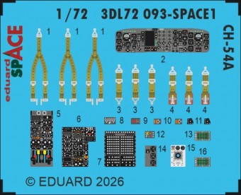 Eduard 3DL72093 CH-54A SPACE for ICM 1:72
