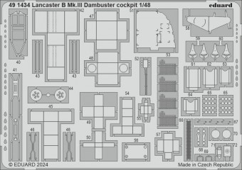 Eduard 491434 Lancaster B Mk.III Dambuster cockpit HKM 1:48