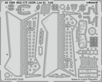 Eduard 491599 MiG-17F (GDR - Lim 5) for Kinetic 1:48
