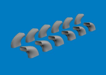 Eduard 624011 Bf 109G-5/6 exhaust stacks PRINT for Airfix 1:24