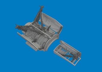 Eduard 6481167 F-16C wheel bays & legs standard PRINT for Tamiya 1:48