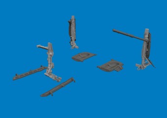 Eduard 6481168 MiG-21F undercarriage legs PRINT for Eduard 1:48