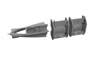 Eduard 6481172 MiG-21F wheel bays PRINT for Eduard 1:48