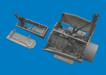 Eduard 6481188 F-16C wheel bays & legs heavyweight PRINT 1/48 for Tamiya 1:48
