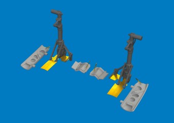 Eduard 6481192 P-40K undercarriage legs PRINT for Eduard 1:48