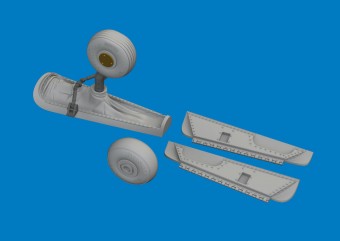 Eduard 6481194 P-40K tail wheel bay PRINT for Eduard 1:48