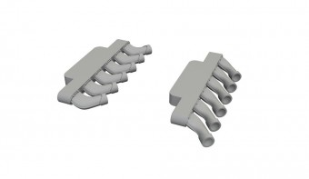 Eduard 6481209 Spitfire Mk.IX exhaust stacks rounded PRINT for Airfix 1:48