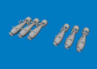 Eduard 6481213 P-40 40lb frag bombs PRINT for Eduard 1:48