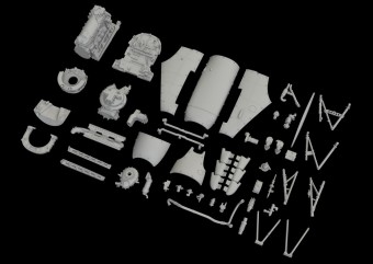 Eduard 648582 Spitfire Mk.I engine for Eduard 1:48