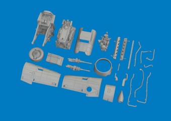 Eduard 672455 Bf 109K-4 engine PRINT 1/72 for Eduard 1:72