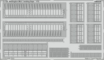 Eduard 72720 Wellington Mk.II landing flaps for AIRFIX 1:72