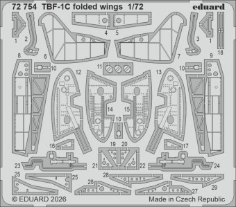 Eduard 72754 TBF-1C folded wings for Hobby Boss 1:72