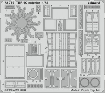 Eduard 72756 TBF-1C exterior for Hobby Boss 1:72
