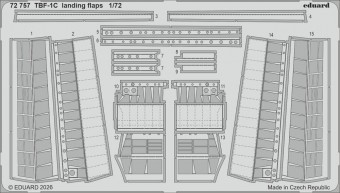 Eduard 72757 TBF-1C landing flaps for Hobby Boss 1:72