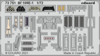 Eduard 73751 Bf 109E-1 for SPECIAL HOBBY 1:72