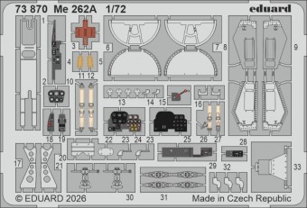 Eduard 73870 Me 262A for Arma Hobby 1:72