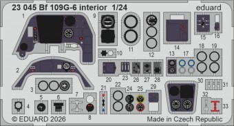 Eduard 23045 Bf 109G-6 interior for Airfix 1:24