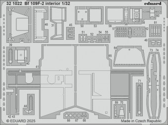 Eduard 321022 Bf 109F-2 HOBBY 2000 / HASEGAWA 1:32